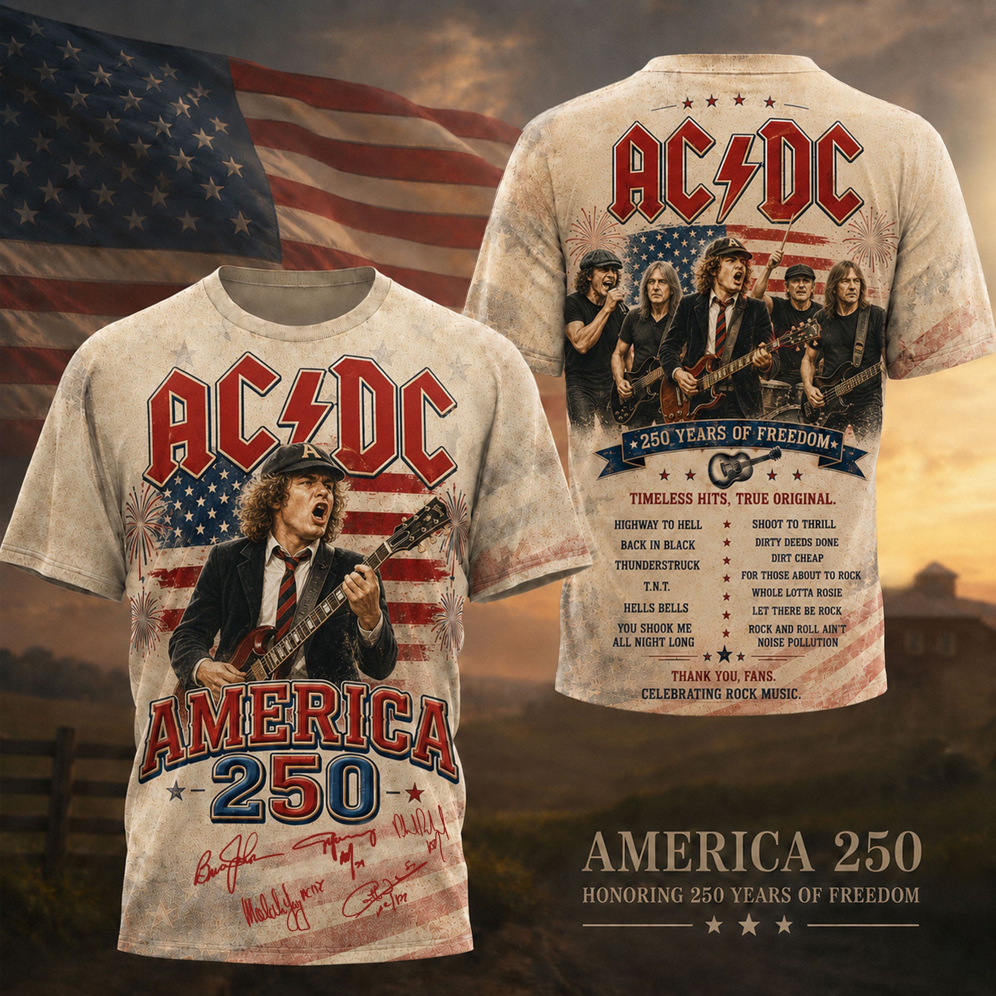 Premium  America 250 3d Shirt Acd1