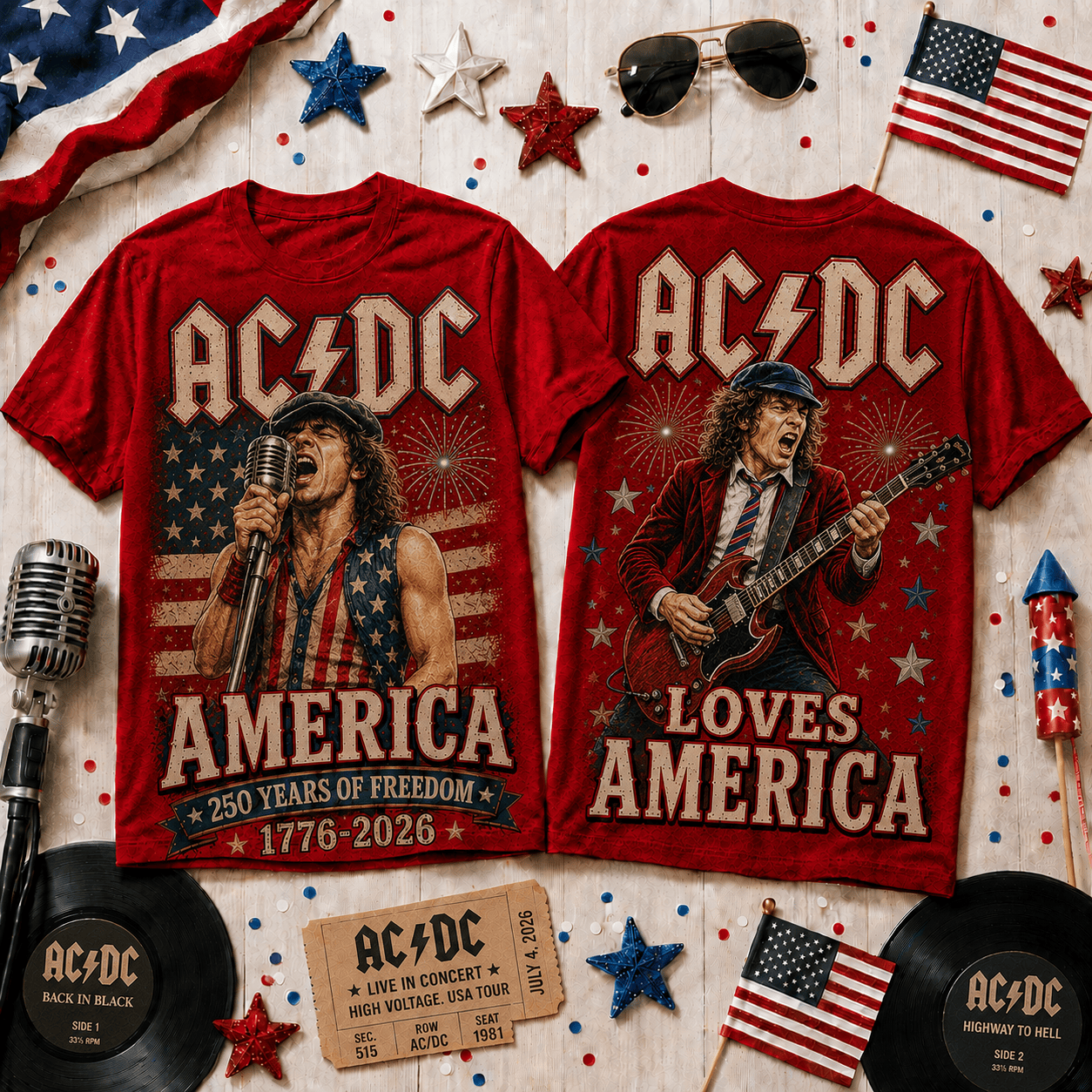 Premium America 250 Years of Freedom Tribute T-Shirt Acd1