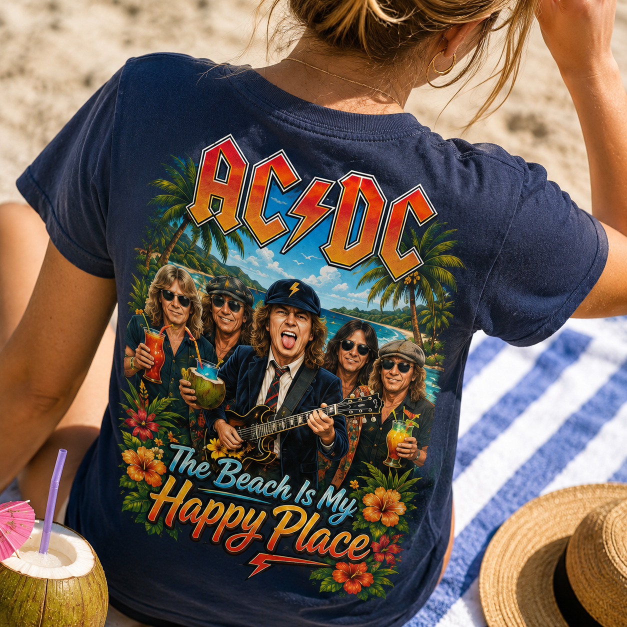Premium The Beach Is My Happy Place 3D Shirt Acd1