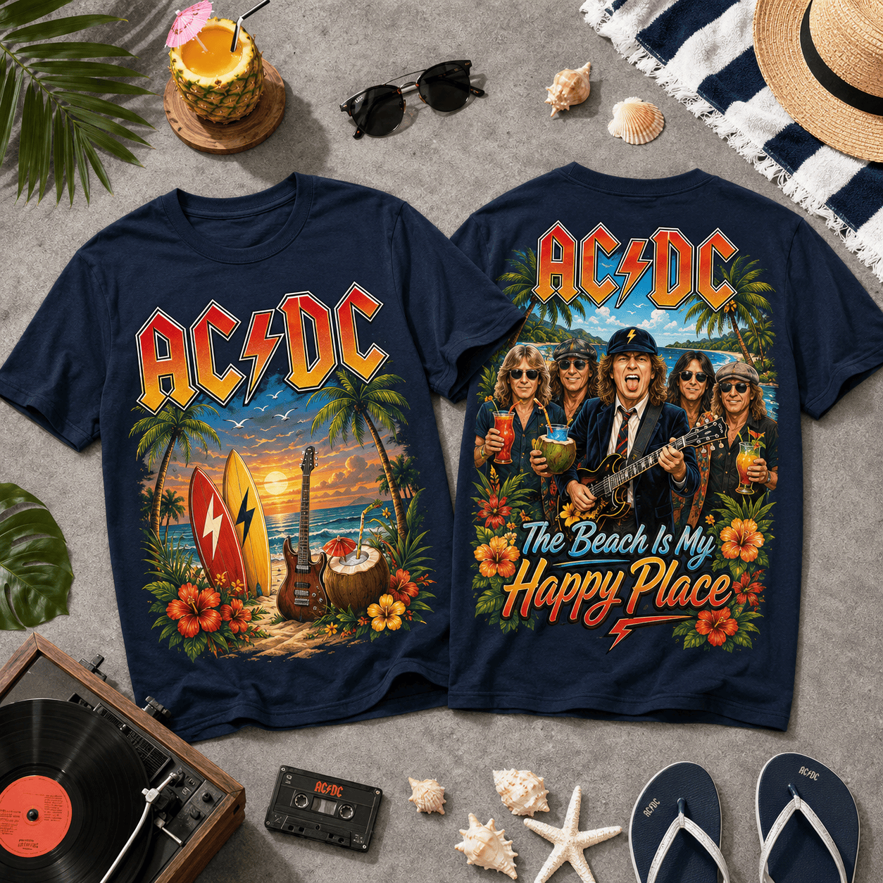 Premium The Beach Is My Happy Place 3D Shirt Acd1