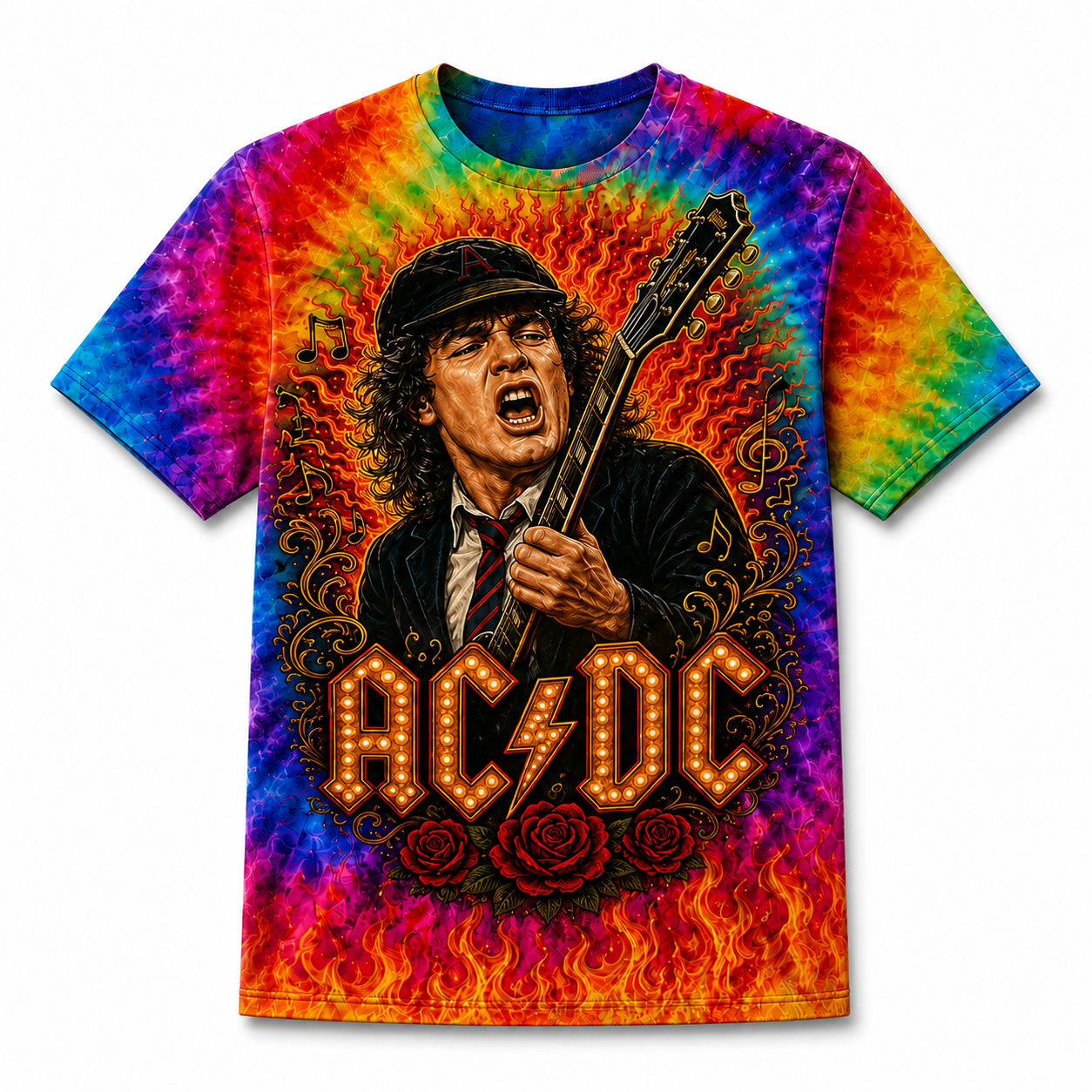Premium Rainbow Flame 3D Shirt Acd1