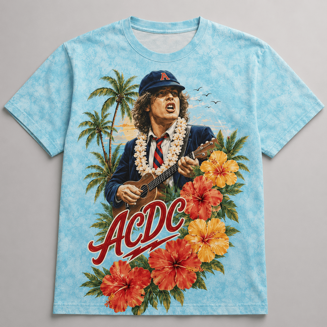 Premium Hawaiian Vibes Island Lei and Hibiscus 3D Shirt for Rock Fans Chasing Sunshine and Shows ACD1
