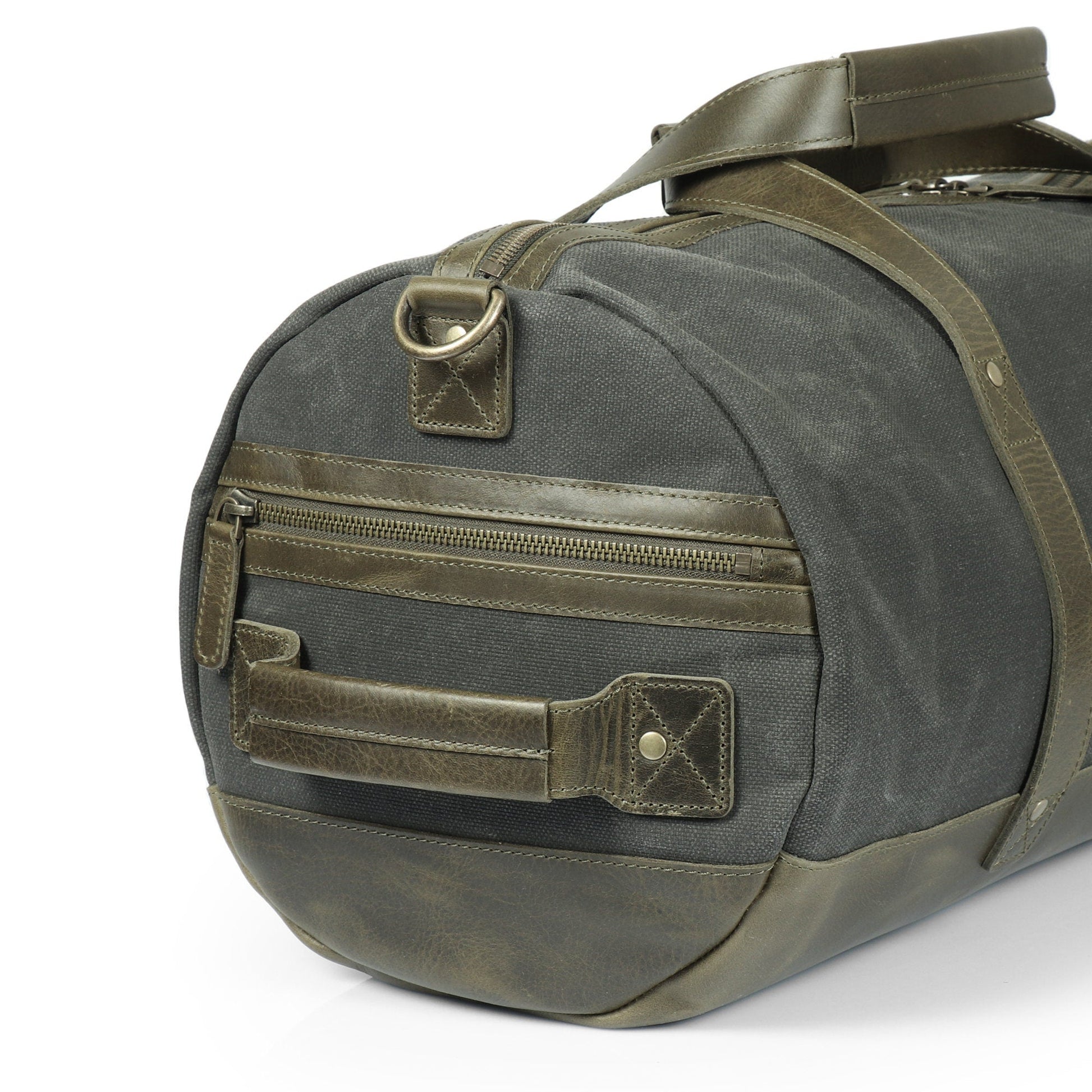 Personalized Handcrafted Top Grain Leather Weekender Bag, High-Quality Durable Canvas Travel Bag, Retro Style Duffel Bag for Men or Women