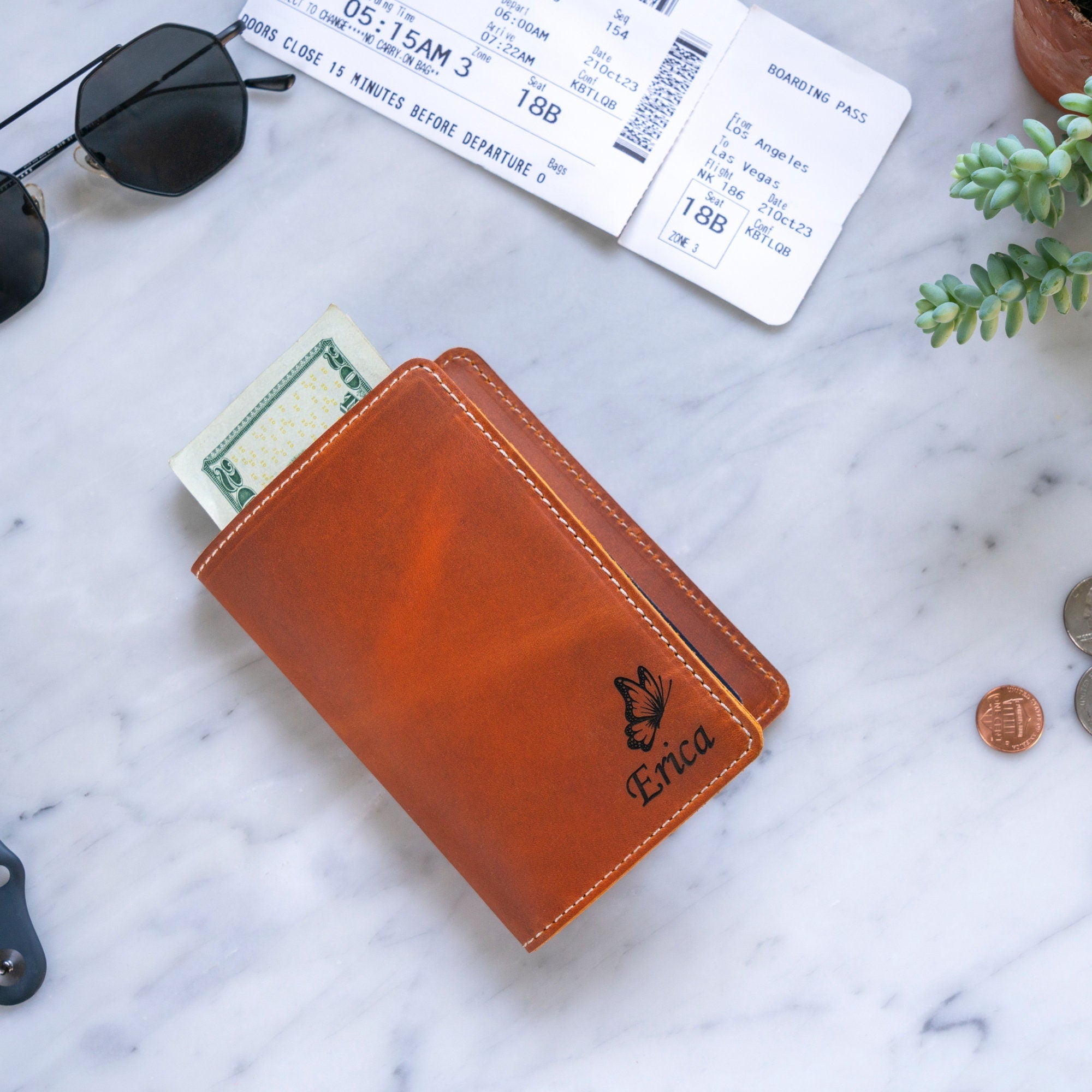 Personalized Leather Passport Holder, Leather Passport Cover with Customization Option, Passport Case, Genuine Leather Passport Wallet 8