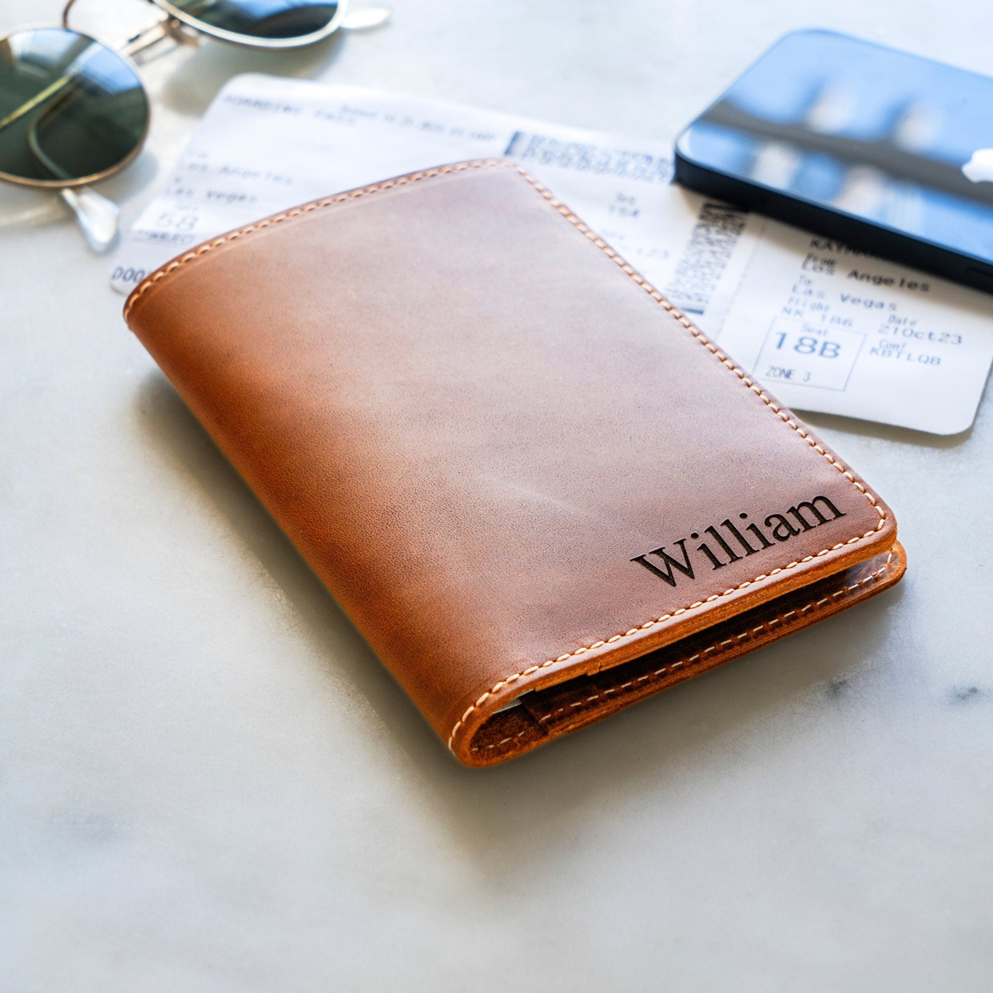 Personalized Leather Passport Holder, Leather Passport Cover with Customization Option, Passport Case, Genuine Leather Passport Wallet 8