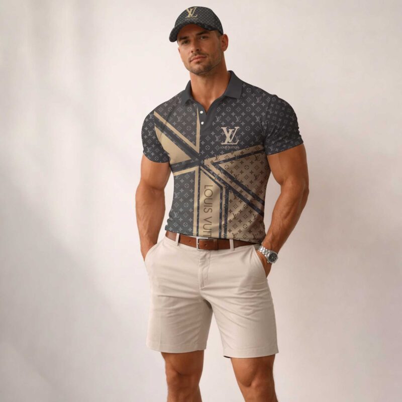 L.v | Signature Men Polo And Baseball Cap Mn-pc-007