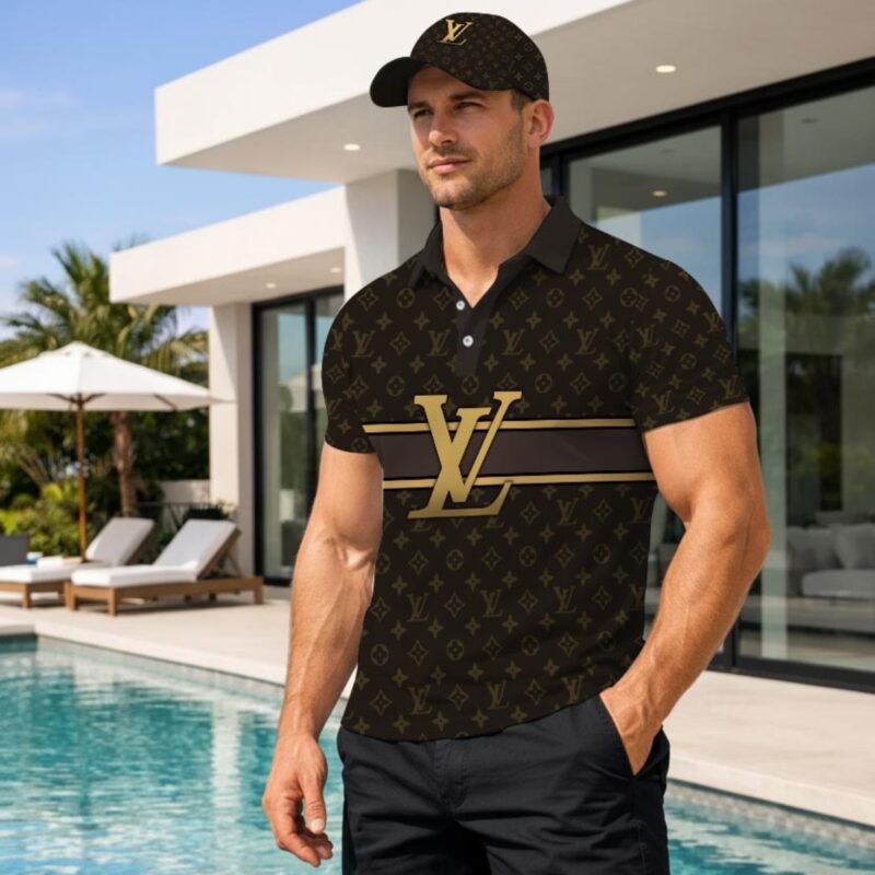 L.v | Signature Men Polo And Baseball Cap Mn-pc-010