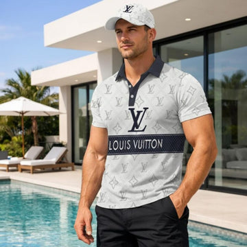 L.v | Signature Men Polo And Baseball Cap Mn-pc-012