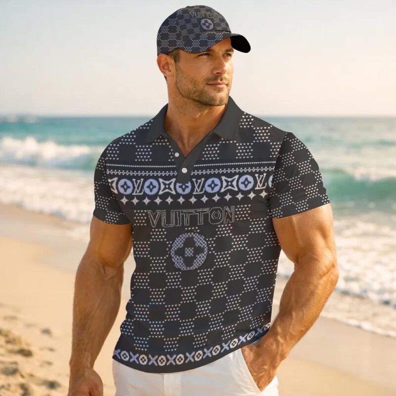 L.v | Signature Men Polo And Baseball Cap Mn-pc-025