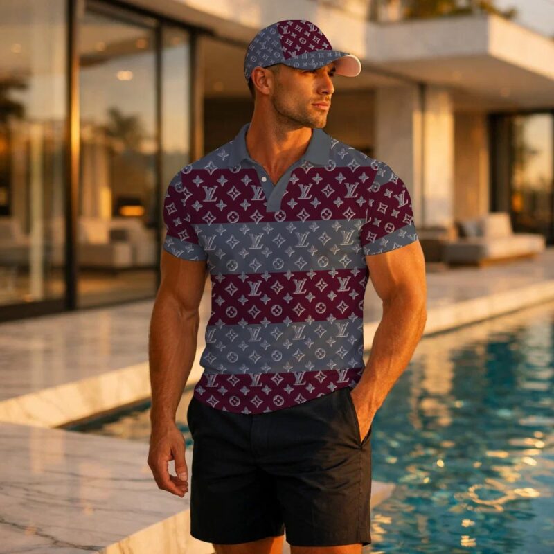 L.v | Signature Men Polo And Baseball Cap Mn-pc-027