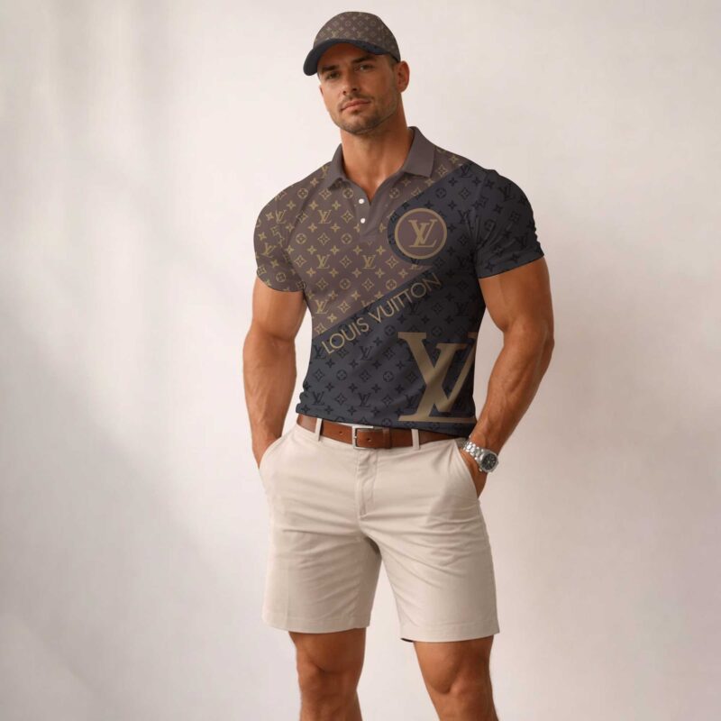 L.v | Signature Men Polo And Baseball Cap Mn-pc-035