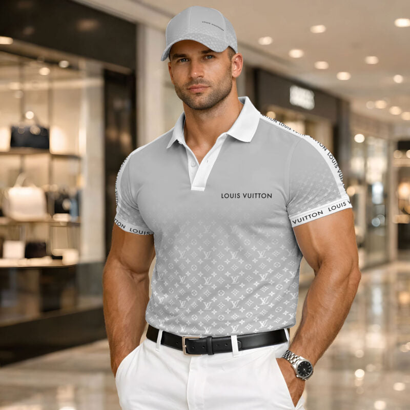 L.v | Signature Men Polo And Baseball Cap Mn-pc-040