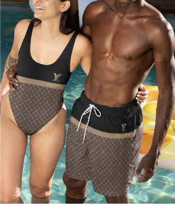 L.v |  Luxury  Swimsuit + Short Couple Set For Summer Vacation Mn-sss-014